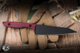 Civilware Petty LTD Fixed Blade Knife Fire Red G10 5" MagnaCut DLC Black