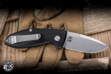 Defiant 7 X Tom Krein Alpha Automatic Knife Black Aluminum 2.88" MagnaCut Stonewash