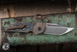 Hypercut Dharma Automatic Folding Knife Shipwreck Camo Carbon 3.2" S45VN  Tanto 2-Tone S/N:55