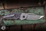 Hypercut Dharma Automatic Folding Knife Purple Flow Camo Carbon 3.2" S45VN  Tanto 2-Tone S/N:68