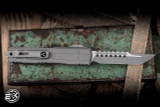 Microtech Ultratech EX Gen III ZBP OTF Knife Natural Clear Aluminum 3.5" M390 Hellhound 1119EX-10APNCS