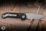 Preowned-Microtech LUDT Gen III Automatic Folding Knife Black 3.4" M390 Stonewash Serrated 1135-11