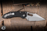 Preowned-Microtech Stitch Auto Folding Knife 3.75" M390 Stonewash Serrated 169-11