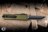 Microtech UTX-85 Gen IV OTF Automatic OD Green 3.1" M390 Tanto Serrated Black 12334-3OD