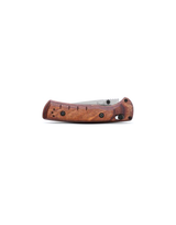 Benchmade Slipridge Axis Folding Knife Dark Brown Stabilized Wood 3.5" Magnacut Clip Point Satin 15090