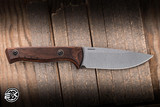 Benchmade Slipridge Fixed Blade Knife Dark Brown Stabilized Wood 3.7" Magnacut Drop Point Satin 15650
