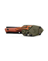 Benchmade Slipridge Fixed Blade Knife/Guthook Knife Combo Rust Orange G10 3.7" Magnacut Drop Point Satin 15650-01-KIT