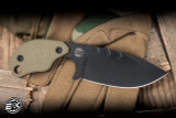 Blackside Custom Knives Strider SLCC Fixed Blade Knife OD Green G10 3.85" Magnacut Drop Point Black