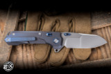 Remette RT Cosmic Button Folding Knife Blue Titanium 2.76" M390 Drop Point  Pearlescent RTCO-TB