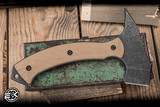 Preowned-Toor Knives F13 Tommy Tomahawk Axe Omaha Tan G10 5.5" Black Oxide
