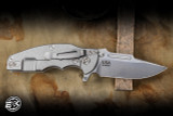 Rick Hinderer Knives Jurassic Folder Knife Triway Translucent Green/Stonewash G10 3.38″ MagnaCut Frontier Clip Point 