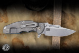 Rick Hinderer Knives Jurassic Folder Knife Triway Blue/Black/Stonewash Working Finish G10 3.38″ MagnaCut Frontier Clip Point 