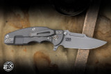 Rick Hinderer Knives Jurassic Folder Knife Triway Blue/Working Finish G10 3.38″ MagnaCut Frontier Clip Point 
