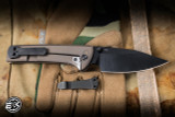 Chaves Knives Exclusive Scapegoat 229 Integral Folding Knife Bronze Magnetic Titanium 3.75" M390 Chisel PVD