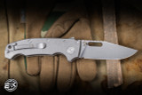 Demko Knives AD20I Slim Folding Knife Smooth Titanium 3.6" Nitro-X7 Clip Point Stonewash