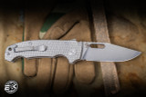 Demko Knives AD20I Slim Folding Knife Textured Titanium 3.6" Nitro-X7 Clip Point Stonewash