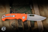 Demko Knives AD20I Slim Folding Knife Orange G10 3.6" Nitro-X7 Clip Point Stonewash