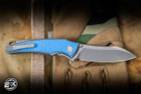 Hawk Knives Talon Folding Knife Ocean Blue Glass 3.5" M390 Satin