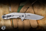 Pre-Owned Zero Tolerance 0220 Jens Anso Flipper Knife Titanium 3.5" S35VN Clip Point Stonewash