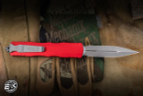 Microtech Dirac Delta OTF Automatic Knife Red Aluminum 3.75" M390 Dagger Apocalyptic 227-10APRD