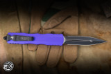  Microtech Dirac Delta OTF Automatic Knife Purple Aluminum 3.8" M390 Dagger Black 227-1PU
