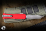 Microtech Hera II Mini OTF Red Aluminum 3" M390 Tanto Apocalyptic Stonewash 1704M-10APRD