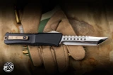 Marfione Custom Combat Troodon Hellhound Knife Hefted Anodized Bronzed Alloy Flamed Ti Accent 3.8" Tanto Mirror Polish 1219-MPBZFL