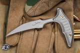 Microtech Marfione Select Bee Push Dagger Antique Bronze Titanium 2.5" Full Serrated Dagger Apocalyptic  218-12APMS2