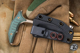 Microtech Marfione Select Bee Push Dagger Antique Green Titanium 2.5" Full Serrated Dagger Bronzed Stonewash 218-15MS1