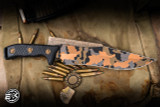 Microtech Arbiter Signature Series Fixed Blade Knife Milled Black G10 8.5" Recurve Clip Point Autumn Camo 104-1ANCS