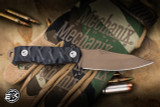 Half Face Blades Field Jr. Fixed Blade Knife Textured Black G10 3.5" S45vn American Steel Clip Point Midnight Bronze Cerakote EK-3223