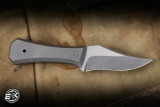 Big Idea Design-Aux MFG Ti Pocket Fixed Blade Knife Titanium 2.8" M390 Bowie Stonewash