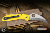 Spyderco Tasman Salt 2 Folding Knife Yellow FRN 2.9" H-2 Hawksbill SpyderEdge Satin C106SYL2