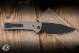 Chaves Knives Scapegoat 229 Folding Knife Green Micarta 3.75" Elmax Spearpoint Blackout