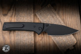 Chaves Knives Scapegoat Street Folding Knife Black G10 3.5" Elmax Spearpoint Blackout