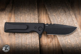 Chaves Knives TAK Redencion Flipper Knife Black G10 2.75" Elmax Drop Point Blackout