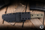 Reiff Knives F6 GEN2 Leuku Survival Knife OD Green G10 6" CPM 3V Drop Point Stonewash F6019-ODGBLKA