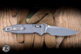 Microtech Socom Delta RAM-LOK Black Frag Storm Aluminum 3.8" M390 Clip Point Stonewash 160RL-1FRCSM-Z13