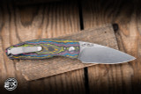 Three Rivers Manufacturing Neutron 2 Liner Lock Folding Knife 3D Contoured 80's CamoCarbon 3" MagnaCut Drop Point Stonewash TRM-N2LL-80CC-MC