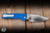 Chaves Knives Scapegoat 229 Folding Knife Blue G10 3.75" Elmax Spearpoint Belt Satin