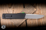 Chaves Knives Dissident OTF Automatic Knife Toxic Moss Carbon Fiber 3.8" S35VN Drop Point Stonewash