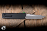 Chaves Knives Dissident OTF Automatic Knife Toxic Moss Carbon Fiber 3.8" S35VN Tanto Stonewash