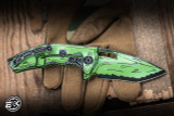Heretic Knives "Medusa" Automatic Knife Toxic Green Cel Shade Aluminum 3.25" MagnaCut Recurve Toxic Green H010-CS-TX