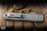 Microtech Ultratech EX ZBP OTF Automatic Knife Natural Clear Aluminum 3.5" M390 Bayonet Apocalyptic Stonewash 1120EX-10APNCS