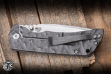 Mcnees Knives Mac 2 Folding Knife Atomic Stonewash Rock Textured Titanium 3.5" MagnaCut Drop Point Satin Stonewash