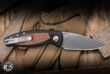 Three Rivers Manufacturing Pit Bull Auto Folding Knife Aluminum/Micarta Inlay 3" MagnaCut Drop Point Tumble/Polish