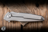 Spartan Blades Pandia Flipper Knife Titanium 3.25" MagnaCut Spearpoint Stonewash SF16SW