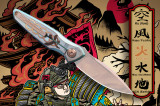 Spartan Blades Custom Tu Lam Ronin Fire Pandia Folding Knife Titanium 3.25" MagnaCut Spearpoint Stonewash