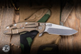 Hinderer Knives XM-18 Flipper Knife Black G10/Bronze Stonewash 3.25" MagnaCut Spanto Stonewash
