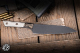 Microtech Utility Kitchen Knife Ivory Titanium Bolster 6" M390MK DLC 3400B-1DLCIVS